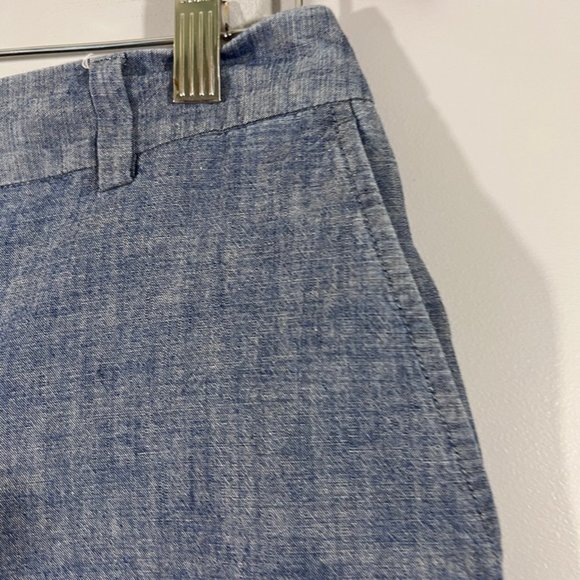 Lands' End 100% Cotton Chambray Mid-Rise Shorts - Picture 4 of 4